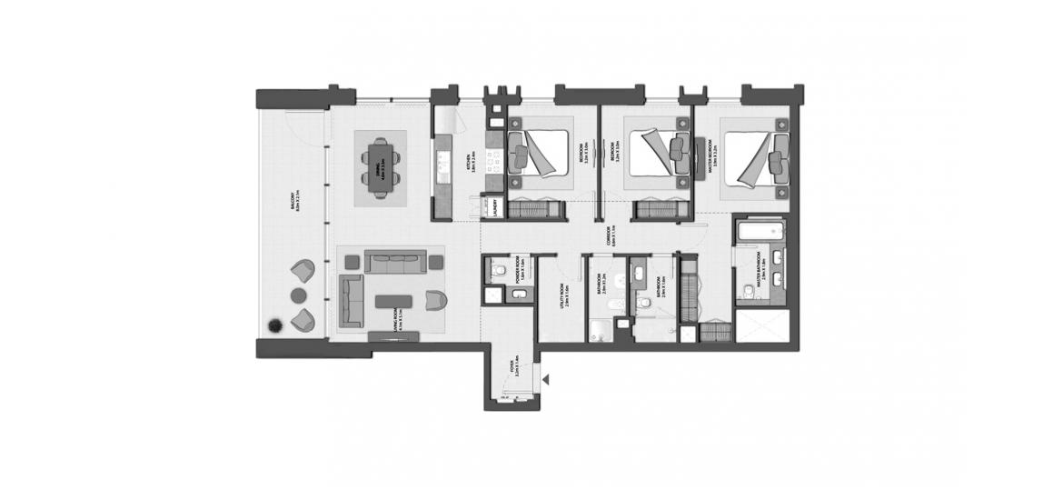 Floor plan «HARBOUR GATE 3BR 153SQM», 3 bedrooms in HARBOUR GATE